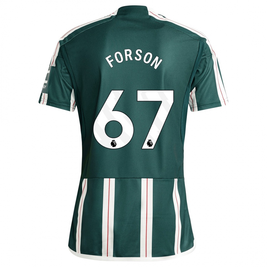 גברים עומארי ניית׳ן פורסון #67 ירוק כהה הרחק ג'רזי 2023/24 חולצה קצרה