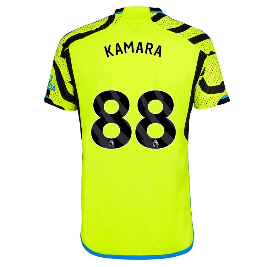 גברים אוסמן קמארה #88 צהוב הרחק ג'רזי 2023/24 חולצה קצרה
