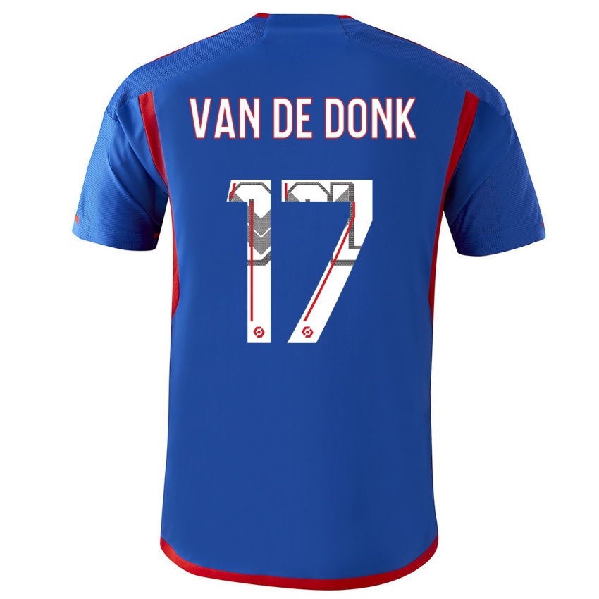 גברים דניאל ואן דה דונק #17 כחול אדום הרחק ג'רזי 2023/24 חולצה קצרה