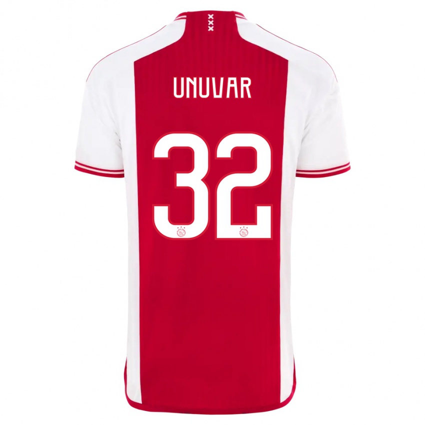נשים Naci Unuvar #32 אדום לבן ג'רזי ביתית 2023/24 חולצה קצרה