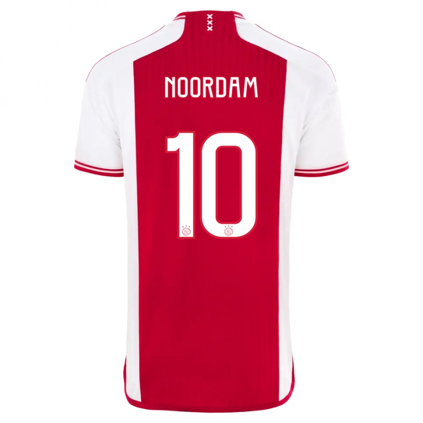 נשים נאדין נורדאם #10 אדום לבן ג'רזי ביתית 2023/24 חולצה קצרה