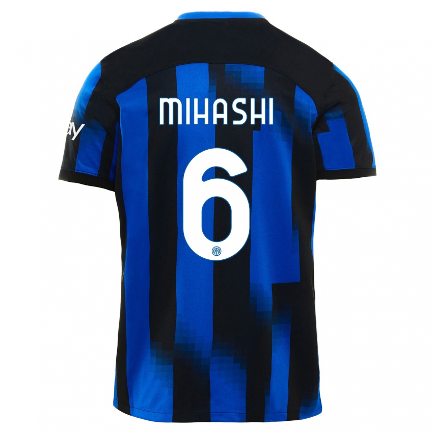 נשים Mana Mihashi #6 שחור כחול ג'רזי ביתית 2023/24 חולצה קצרה
