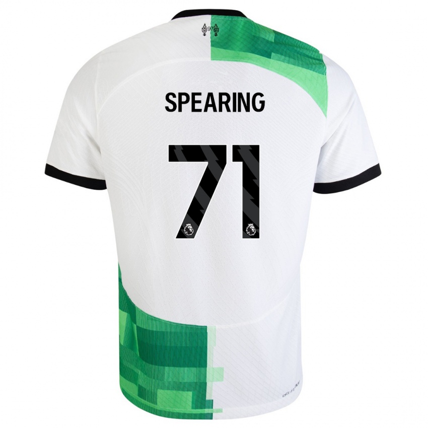 נשים ג'יי ספירינג #71 לבן ירוק הרחק ג'רזי 2023/24 חולצה קצרה