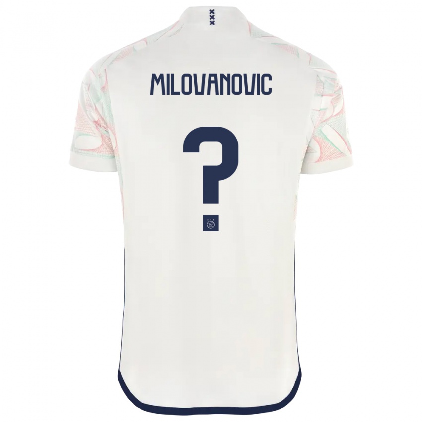 נשים Mateja Milovanovic #0 לבן הרחק ג'רזי 2023/24 חולצה קצרה