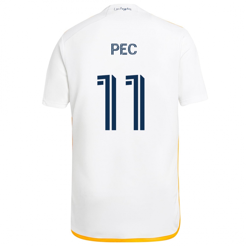 ילדים Gabriel Pec #11 לבן צהוב ג'רזי ביתית 2024/25 חולצה קצרה