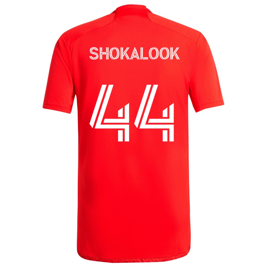 ילדים Jason Shokalook #44 אדום לבן ג'רזי ביתית 2024/25 חולצה קצרה