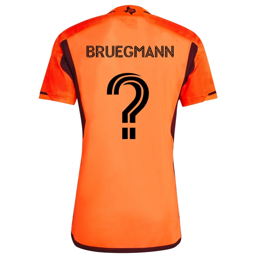 ילדים Lukas Bruegmann #0 כתום שחור ג'רזי ביתית 2024/25 חולצה קצרה