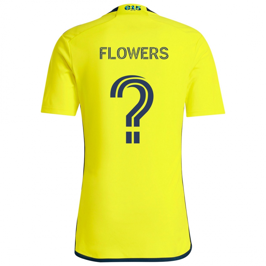 ילדים Ashton Flowers #0 צהוב כחול ג'רזי ביתית 2024/25 חולצה קצרה