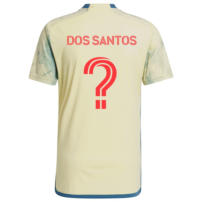 ילדים Matthew Dos Santos #0 צהוב אדום כחול ג'רזי ביתית 2024/25 חולצה קצרה