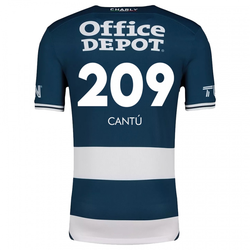 ילדים Juan Cantú #209 כחול לבן ג'רזי ביתית 2024/25 חולצה קצרה