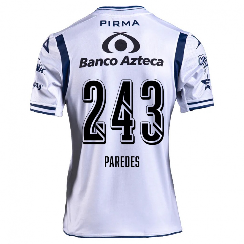 ילדים Iker Paredes #243 כחול נייבי לבן ג'רזי ביתית 2024/25 חולצה קצרה