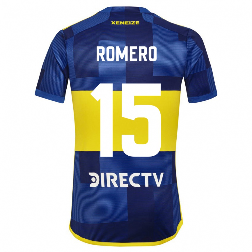 ילדים Alejo Romero #15 כחול צהוב ג'רזי ביתית 2024/25 חולצה קצרה