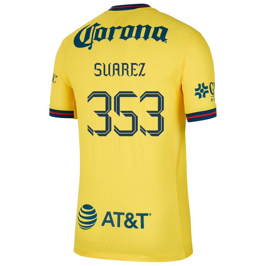 ילדים Irwin Suarez #353 צהוב כחול ג'רזי ביתית 2024/25 חולצה קצרה