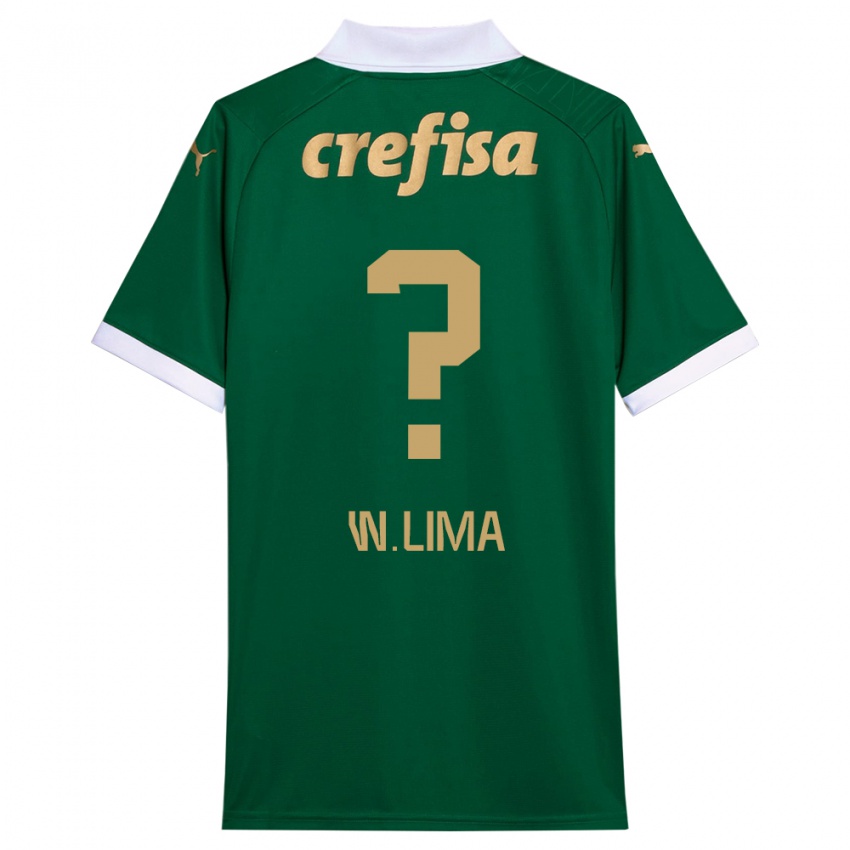 ילדים Wesley Lima #0 ירוק לבן ג'רזי ביתית 2024/25 חולצה קצרה