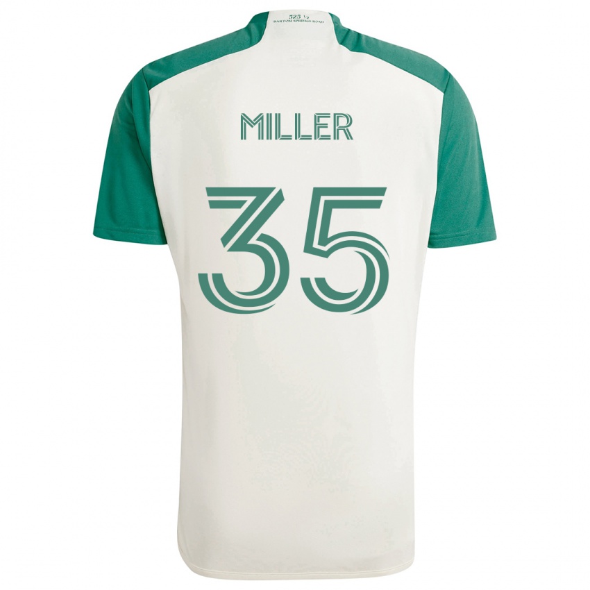 ילדים Mason Miller #35 צבעי שזוף ירוק הרחק ג'רזי 2024/25 חולצה קצרה