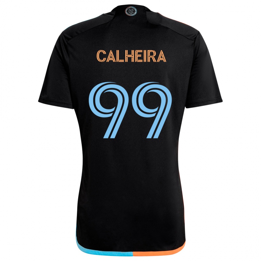 ילדים Taylor Calheira #99 שחור כתום כחול הרחק ג'רזי 2024/25 חולצה קצרה