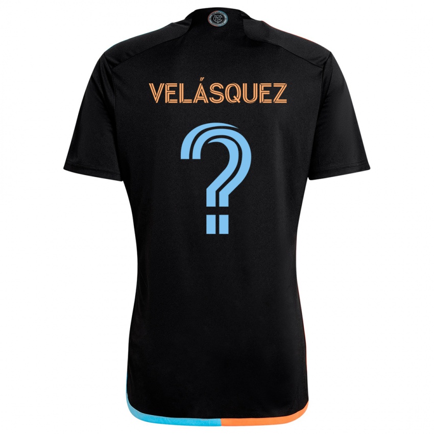 ילדים Aidan Velásquez #0 שחור כתום כחול הרחק ג'רזי 2024/25 חולצה קצרה