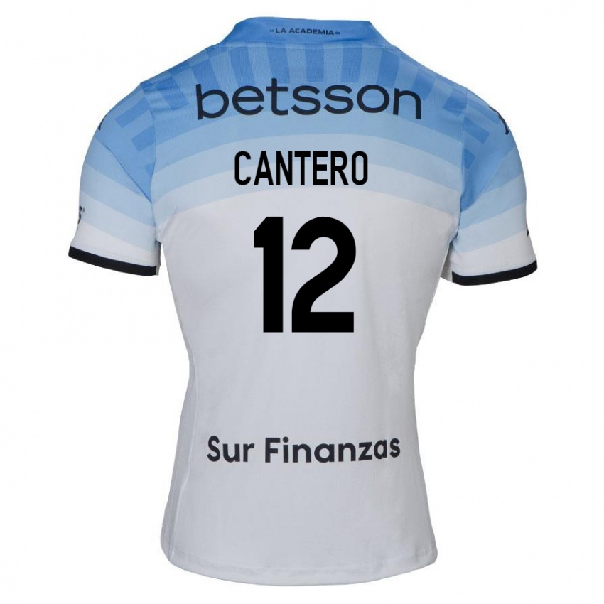 ילדים Milton Cantero #12 לבן כחול שחור הרחק ג'רזי 2024/25 חולצה קצרה