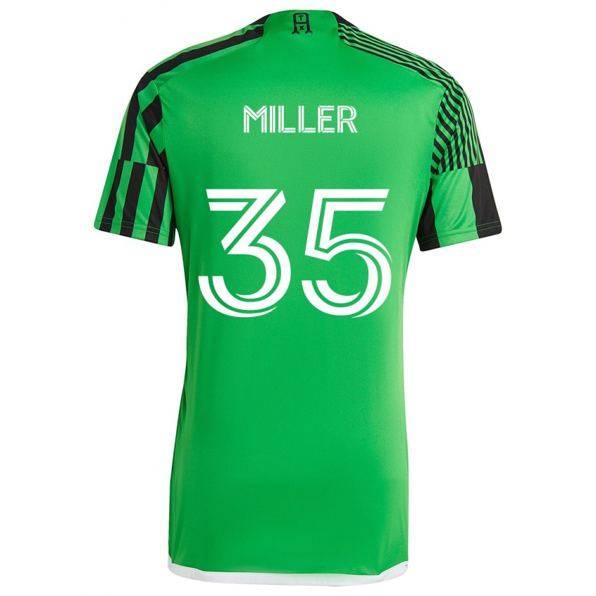 גברים Mason Miller #35 ירוק שחור ג'רזי ביתית 2024/25 חולצה קצרה