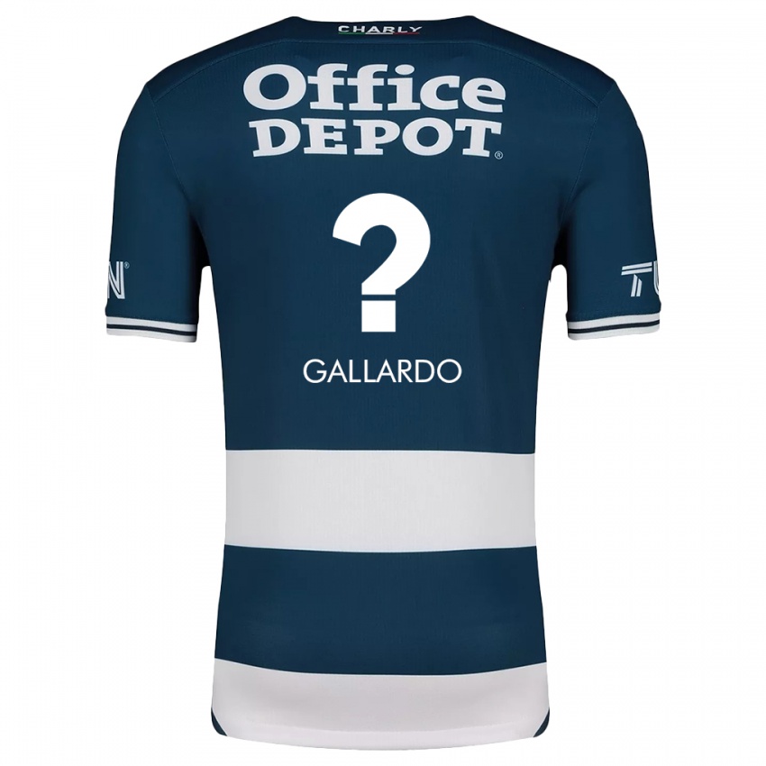 גברים Héctor Gallardo #0 כחול לבן ג'רזי ביתית 2024/25 חולצה קצרה