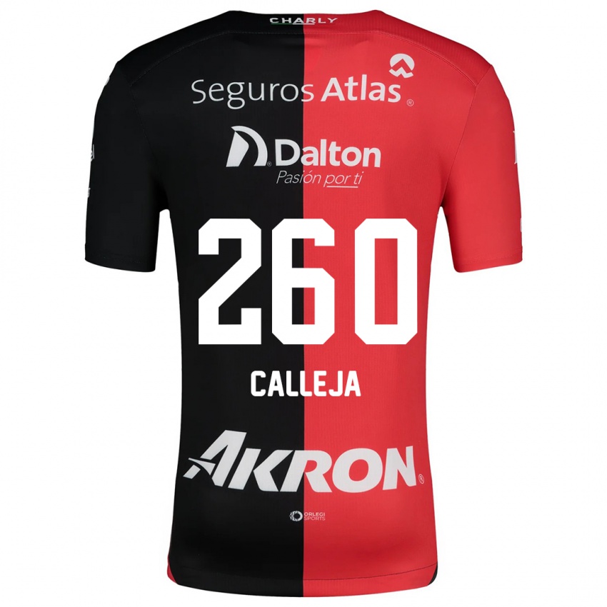 גברים Diego Calleja #260 אדום שחור ג'רזי ביתית 2024/25 חולצה קצרה