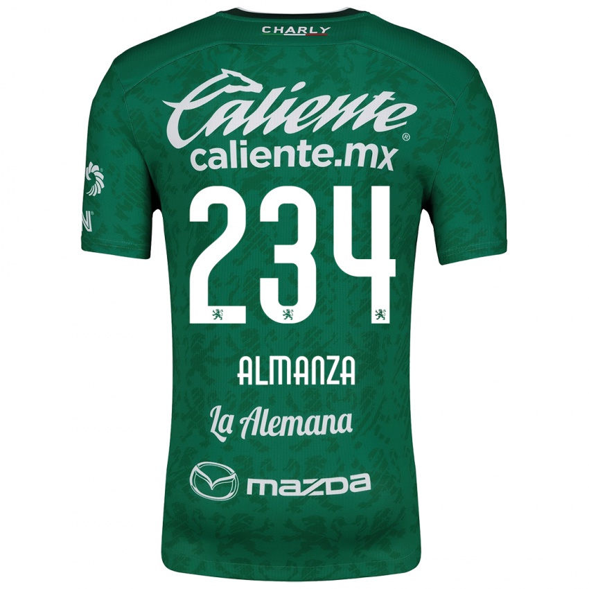 גברים Román Almanza #234 ירוק לבן ג'רזי ביתית 2024/25 חולצה קצרה