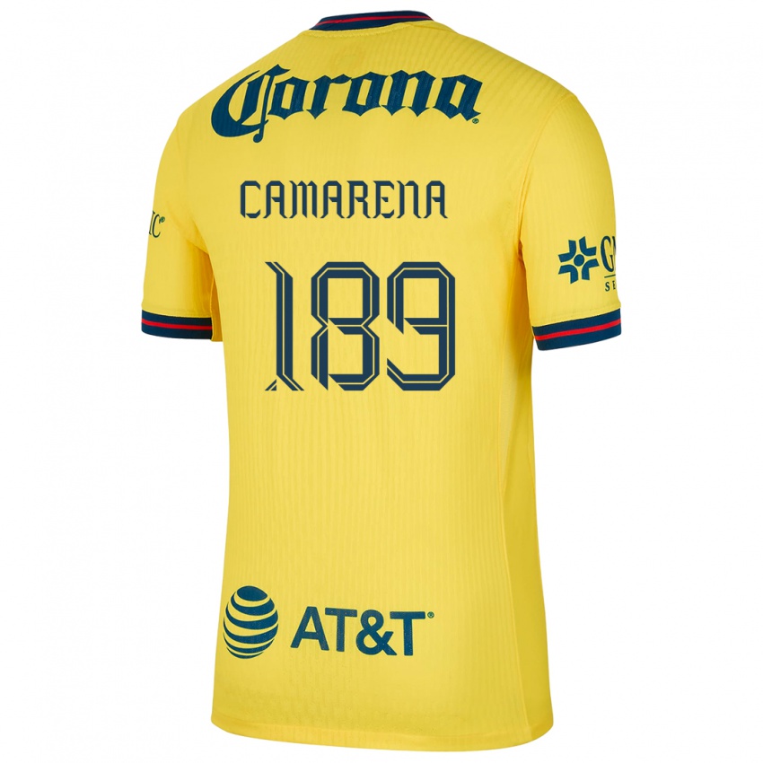 גברים Luis Camarena #189 צהוב כחול ג'רזי ביתית 2024/25 חולצה קצרה