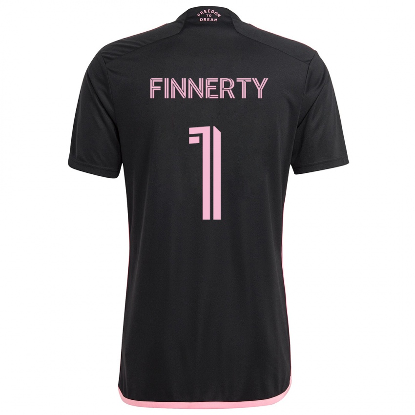 גברים Owen Finnerty #1 שָׁחוֹר הרחק ג'רזי 2024/25 חולצה קצרה