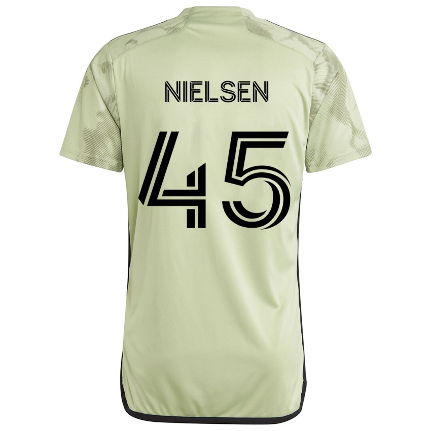 גברים Kenny Nielsen #45 ירוק בהיר הרחק ג'רזי 2024/25 חולצה קצרה