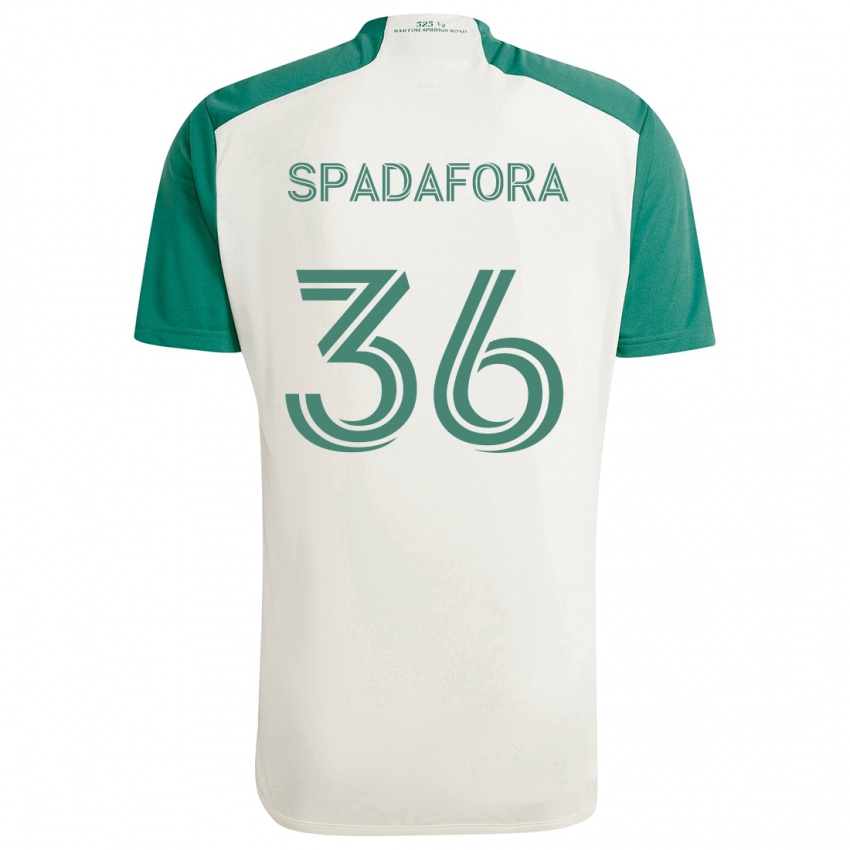 גברים Luke Spadafora #36 צבעי שזוף ירוק הרחק ג'רזי 2024/25 חולצה קצרה