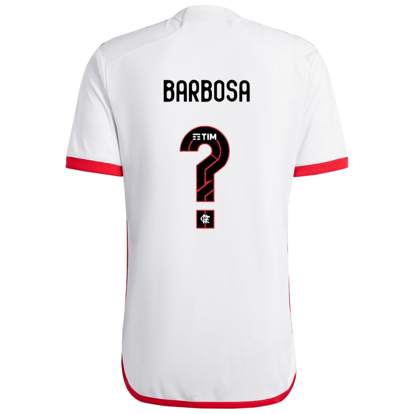 גברים Lucas Barbosa #0 לבן אדום הרחק ג'רזי 2024/25 חולצה קצרה