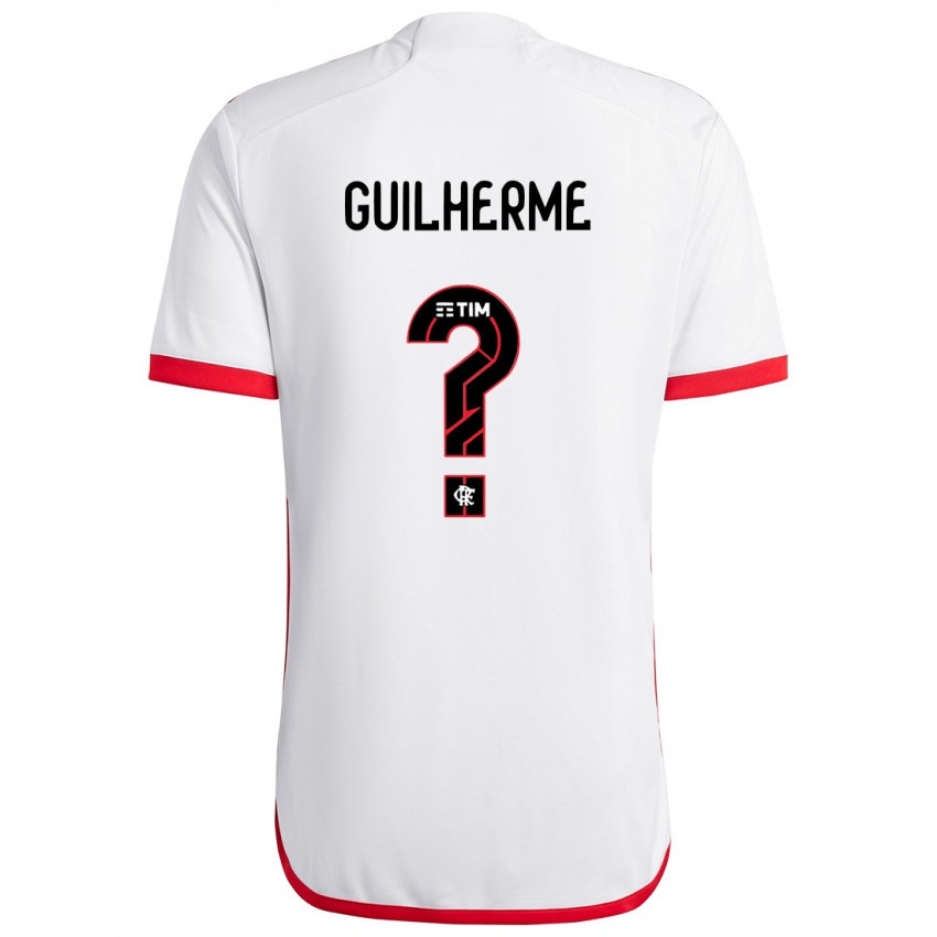 גברים Guilherme #0 לבן אדום הרחק ג'רזי 2024/25 חולצה קצרה