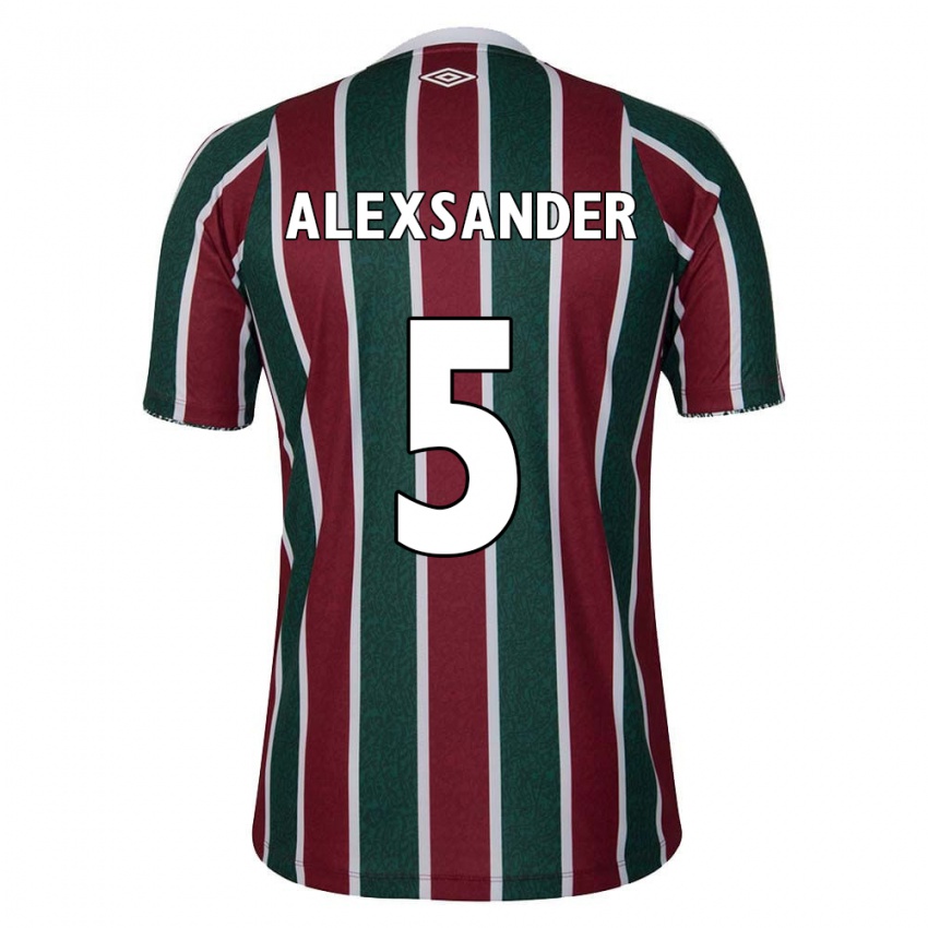 ילדים Alexsander #5 ירוק חום לבן ג'רזי ביתית 2024/25 חולצה קצרה