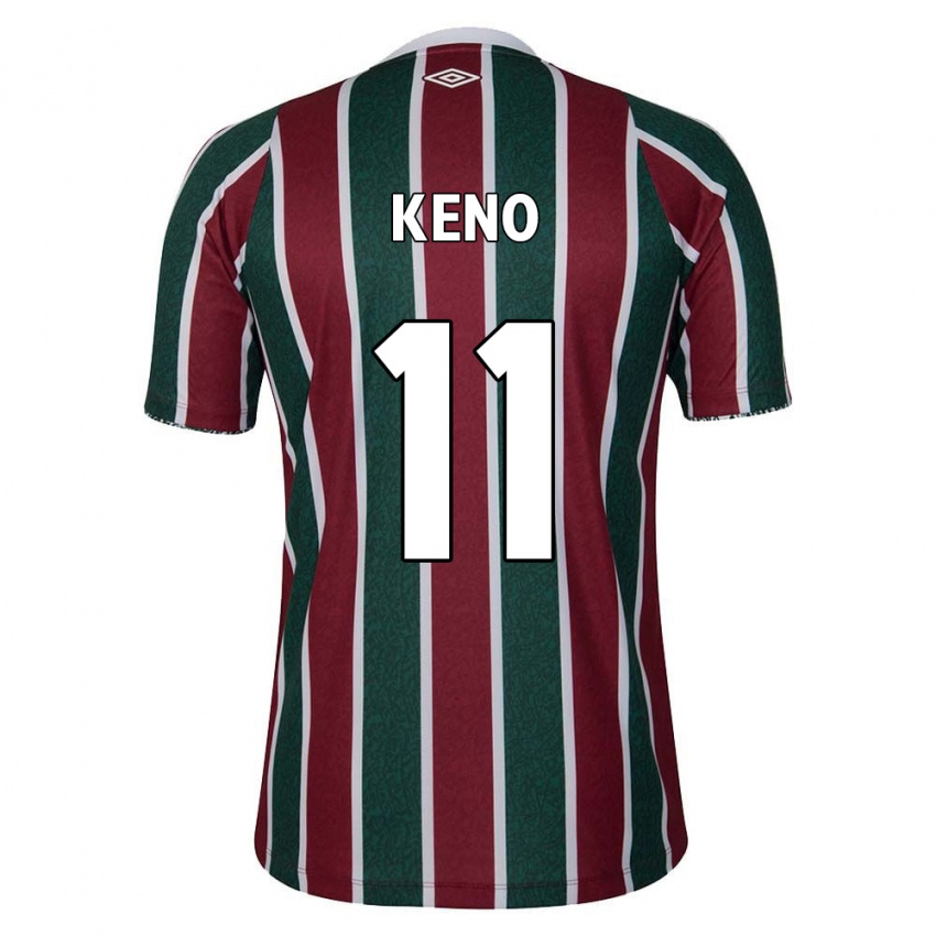 ילדים Keno #11 ירוק חום לבן ג'רזי ביתית 2024/25 חולצה קצרה