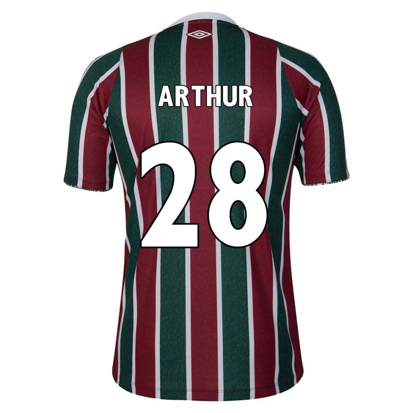 ילדים Arthur #28 ירוק חום לבן ג'רזי ביתית 2024/25 חולצה קצרה