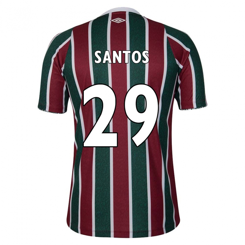 ילדים Thiago Santos #29 ירוק חום לבן ג'רזי ביתית 2024/25 חולצה קצרה