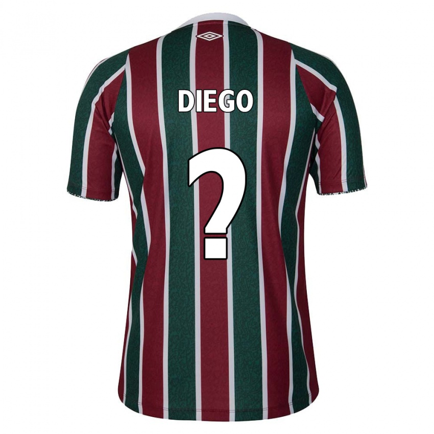 ילדים Diego #0 ירוק חום לבן ג'רזי ביתית 2024/25 חולצה קצרה