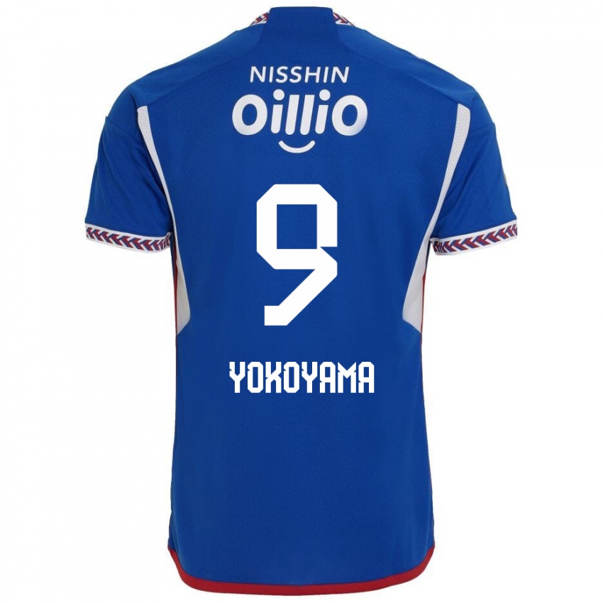 ילדים Shunsuke Yokoyama #9 כחול לבן אדום ג'רזי ביתית 2024/25 חולצה קצרה