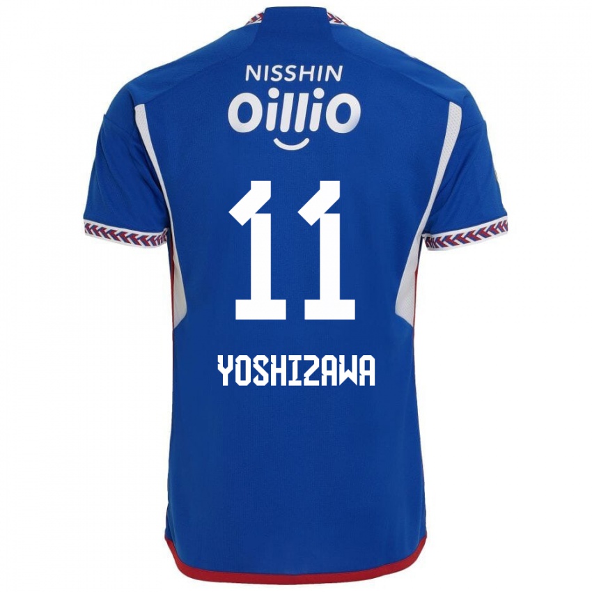 ילדים Mirai Yoshizawa #11 כחול לבן אדום ג'רזי ביתית 2024/25 חולצה קצרה