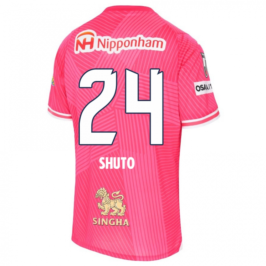 ילדים Nozomi Shuto #24 ורוד לבן ג'רזי ביתית 2024/25 חולצה קצרה