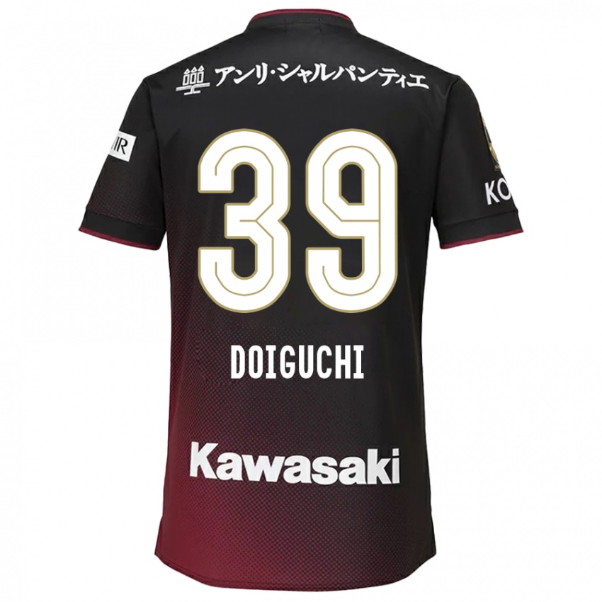 ילדים Ritsu Doiguchi #39 שחור אדום ג'רזי ביתית 2024/25 חולצה קצרה