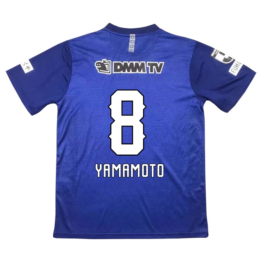 ילדים Shunsuke Yamamoto #8 כחול כהה ג'רזי ביתית 2024/25 חולצה קצרה