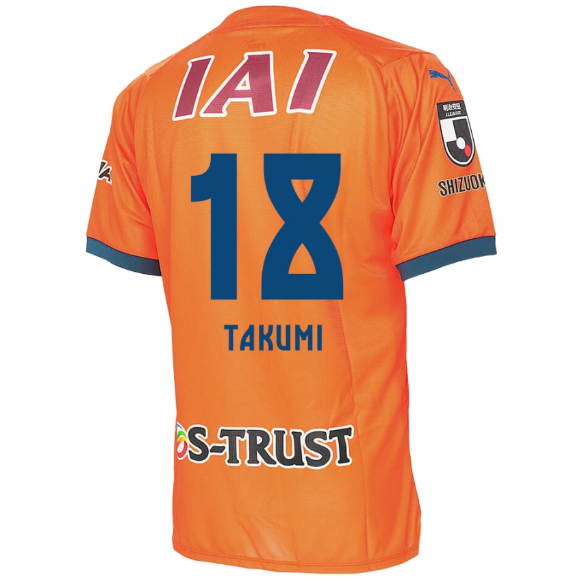 ילדים Takumi Kato #18 כתום כחול ג'רזי ביתית 2024/25 חולצה קצרה