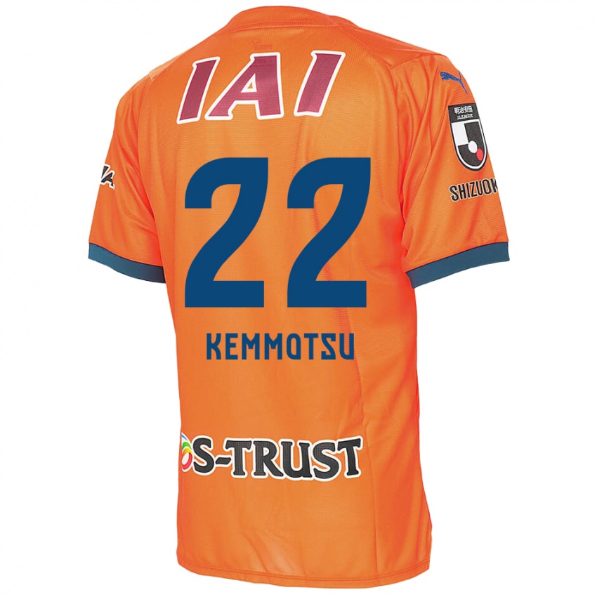 ילדים Takumu Kemmotsu #22 כתום כחול ג'רזי ביתית 2024/25 חולצה קצרה