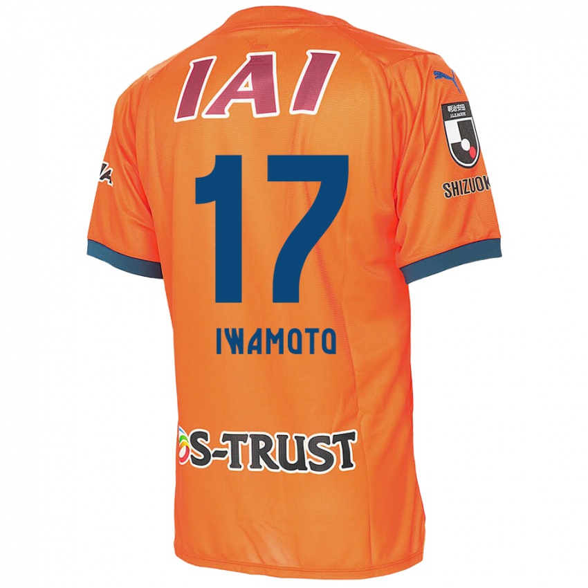 ילדים Shogo Iwamoto #17 כתום כחול ג'רזי ביתית 2024/25 חולצה קצרה