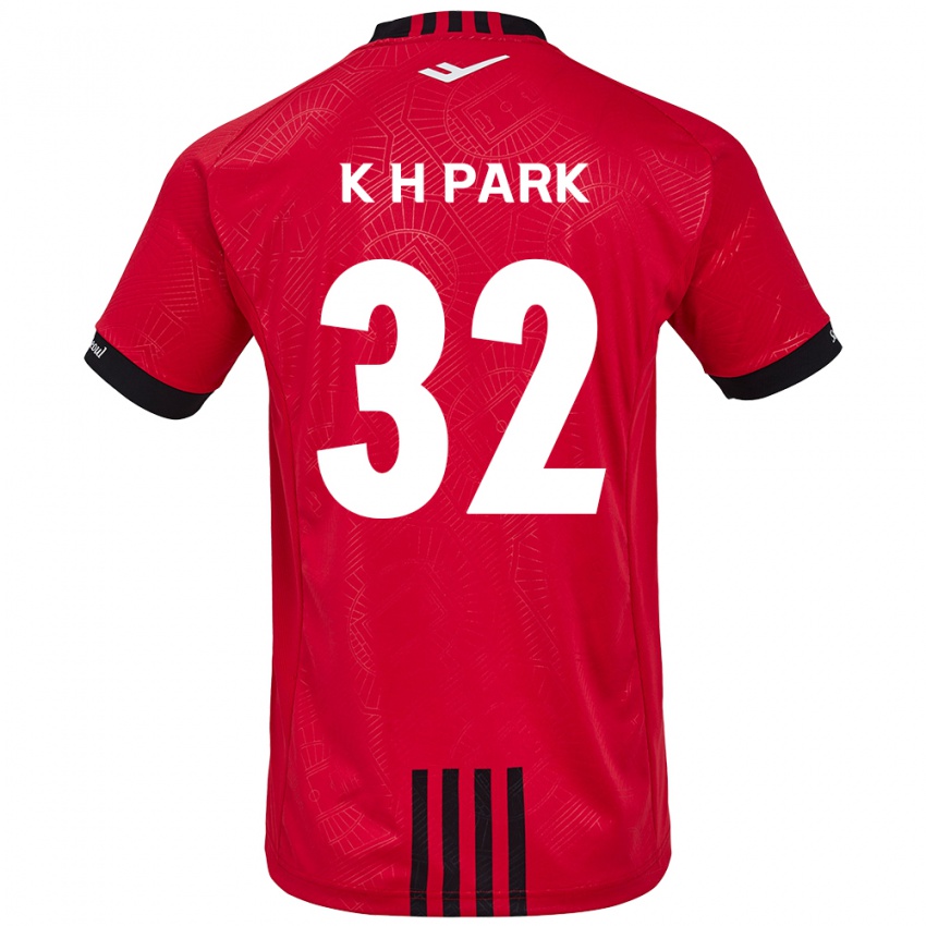 ילדים Han-Kyul Park #32 אדום שחור ג'רזי ביתית 2024/25 חולצה קצרה