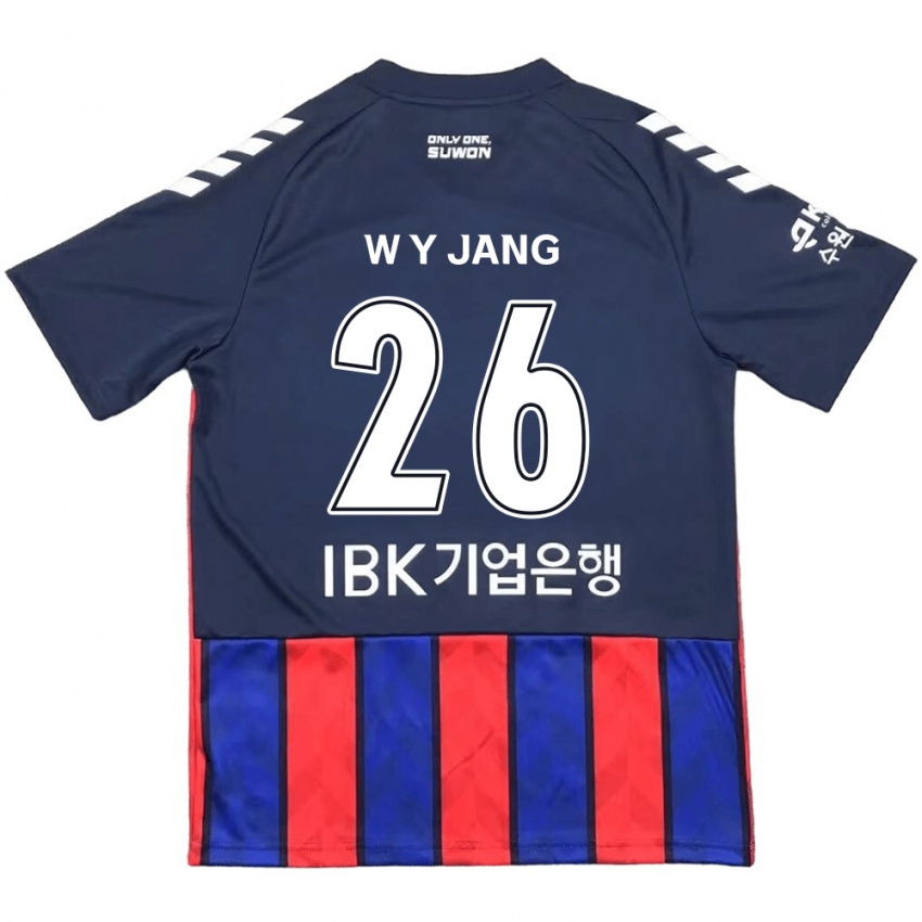 ילדים Young-Woo Jang #26 כחול אדום ג'רזי ביתית 2024/25 חולצה קצרה