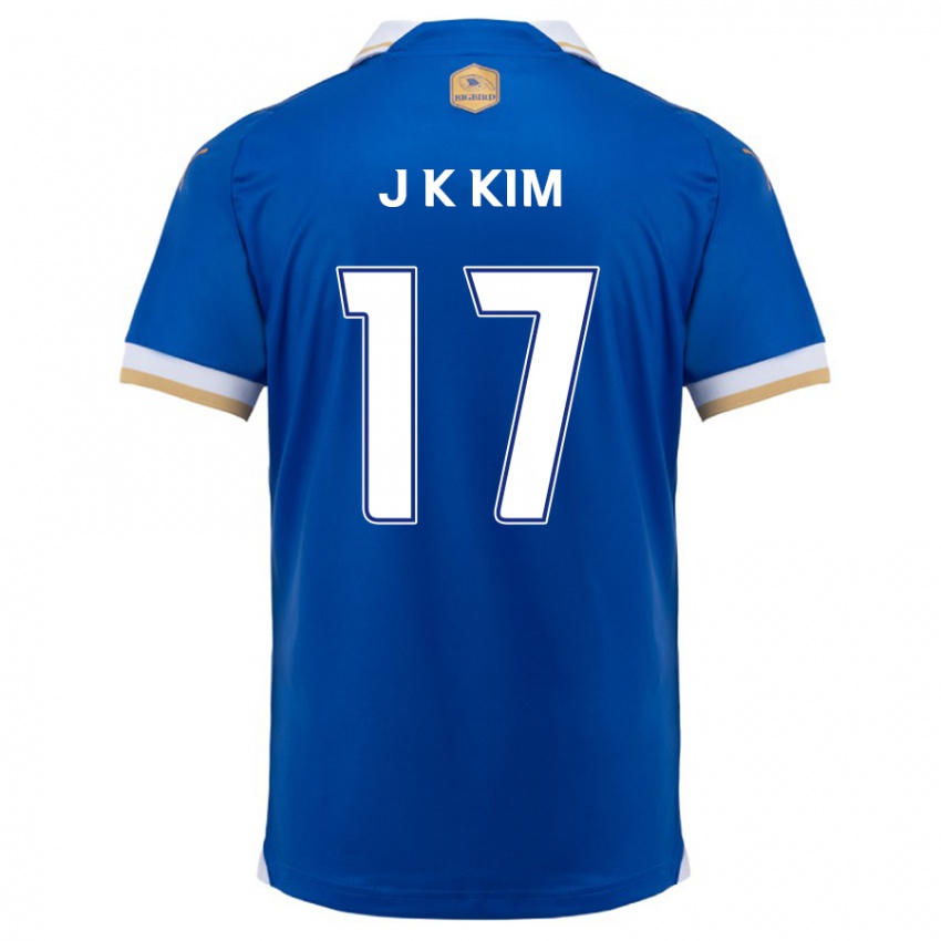 ילדים Kyeong-Jung Kim #17 כחול לבן ג'רזי ביתית 2024/25 חולצה קצרה