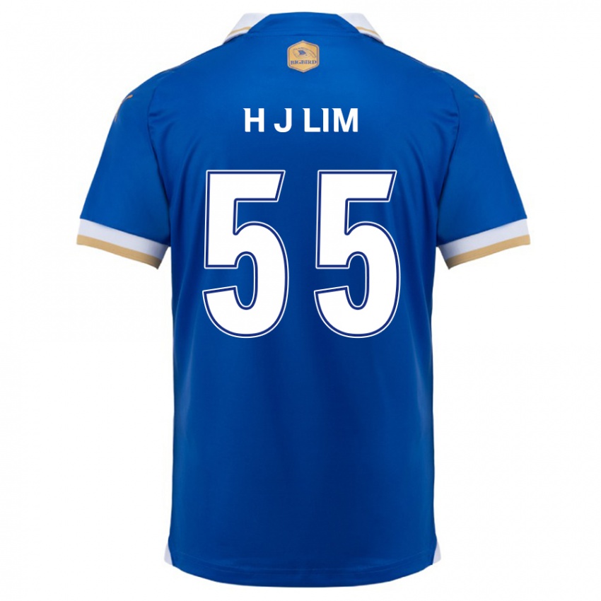 ילדים Ji-Hoon Lim #55 כחול לבן ג'רזי ביתית 2024/25 חולצה קצרה