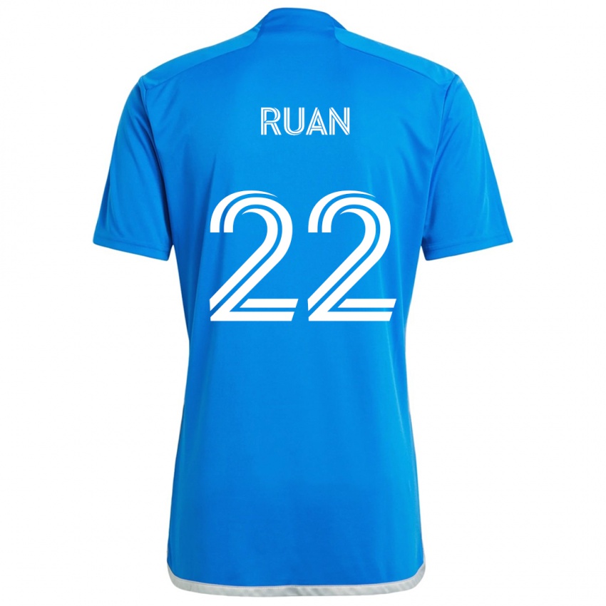 ילדים Ruan #22 כחול לבן ג'רזי ביתית 2024/25 חולצה קצרה